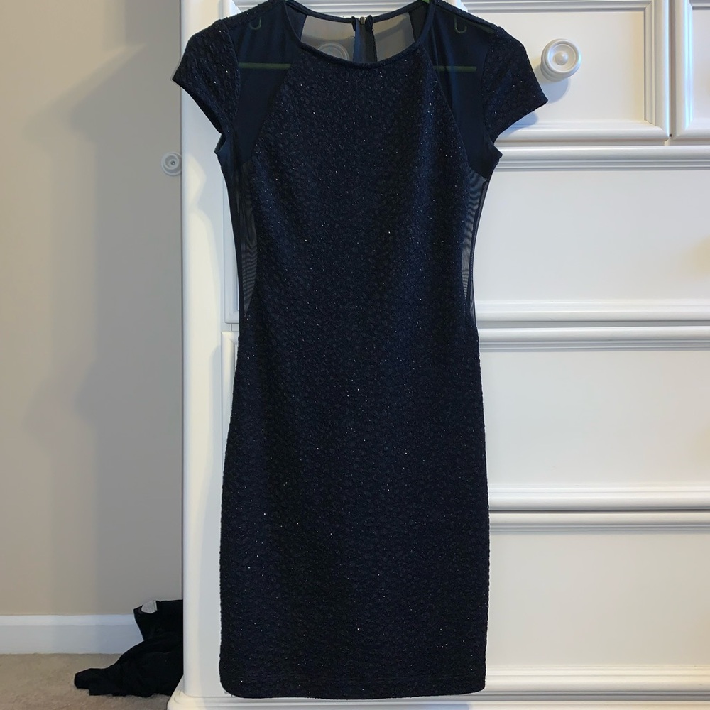 black sparkly mesh dress